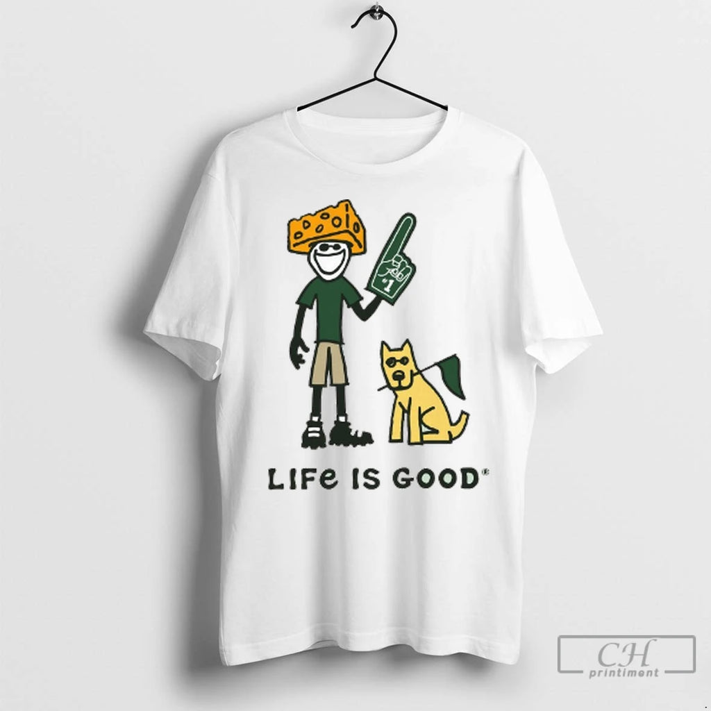 Premium Green Bay Packers Lambeau Field Life Is Good Cheesehead Painting