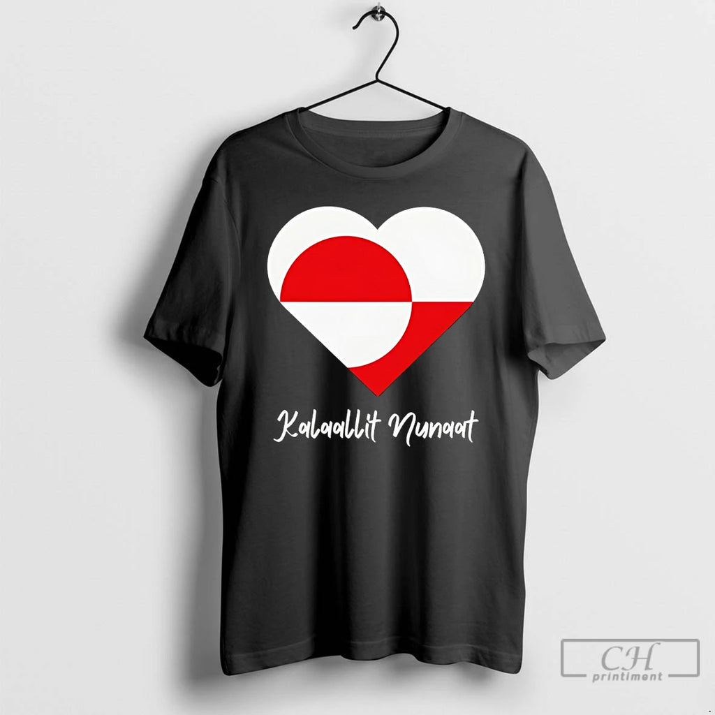 Premium Greenland Flag Heart Kalaallit Nunaat Pride
