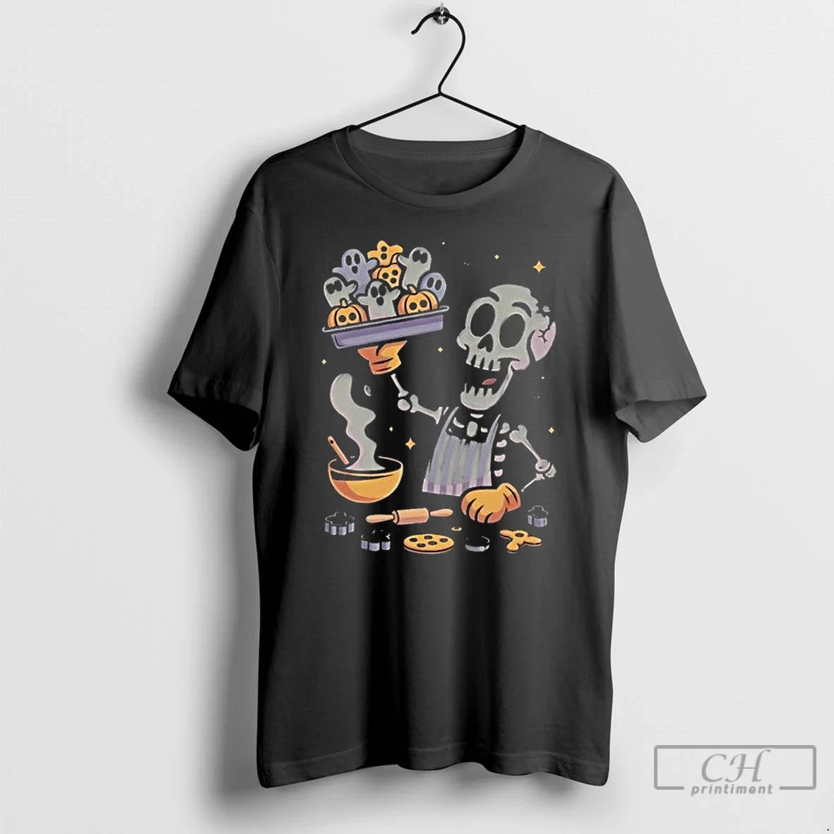 Premium Haunt And Bake Skeleton Halloween T Shirts Unisex , , , Long Sleeve Tee