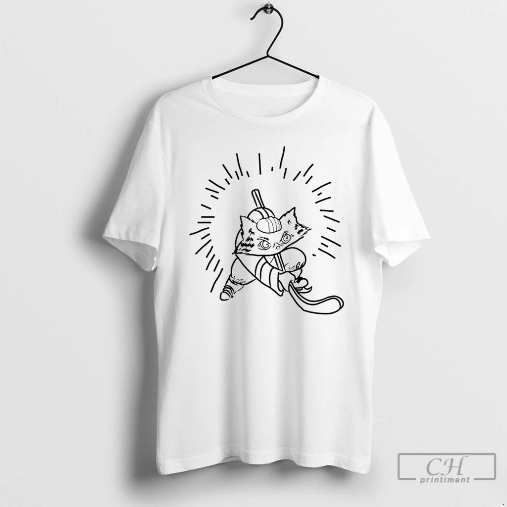 Premium Hockey Cat Lets Play