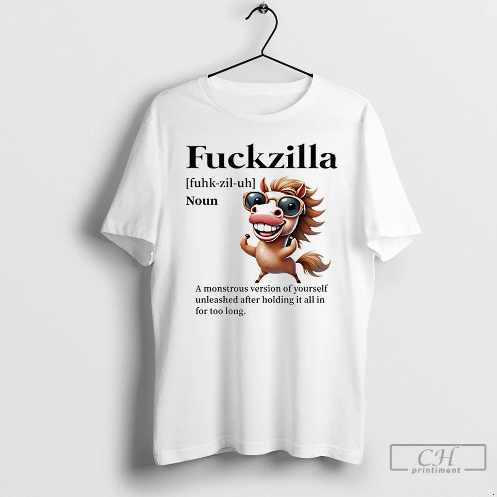 Premium Horse Funny Fuckzilla Noun