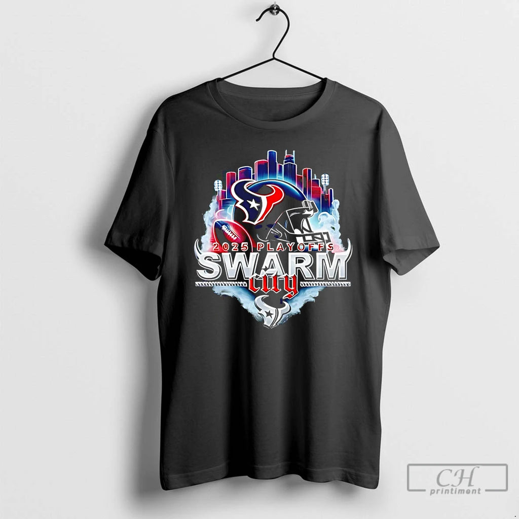 Premium Hoston Texans 2025 Playoffs Swarm City