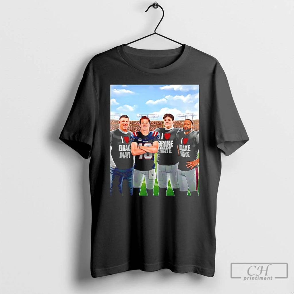 Premium I Love Drake Maye Graphic Cartoon