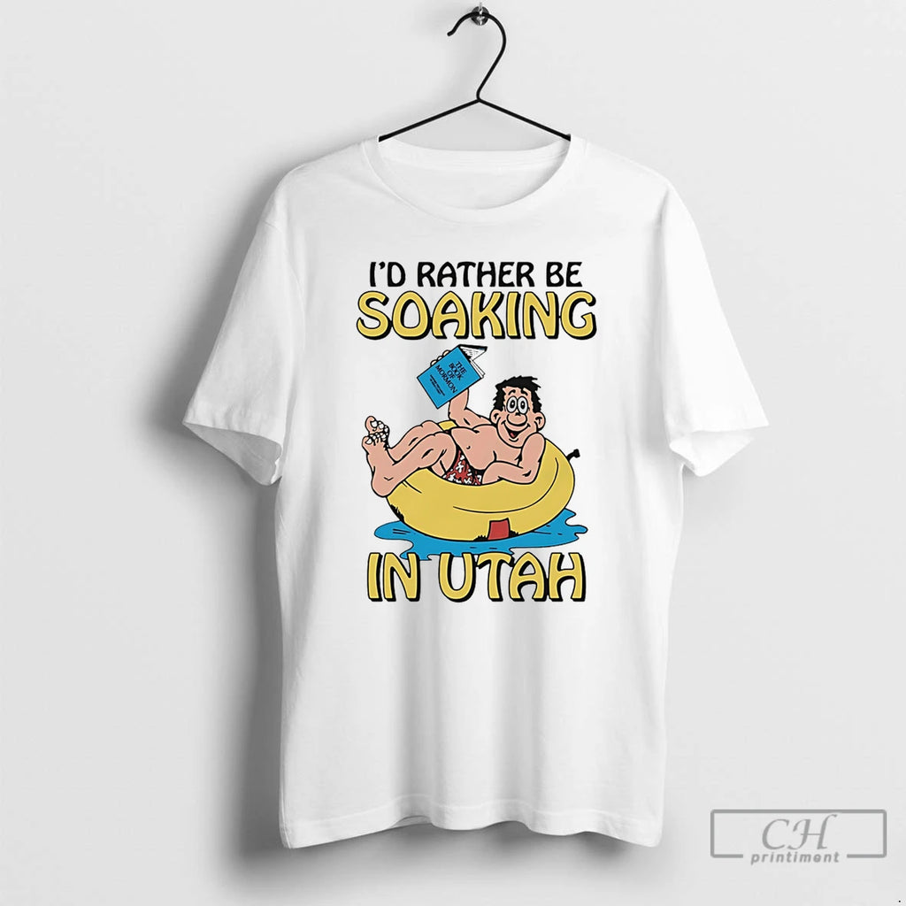 Premium Id Rather Be Soaking In Utah Cartoon