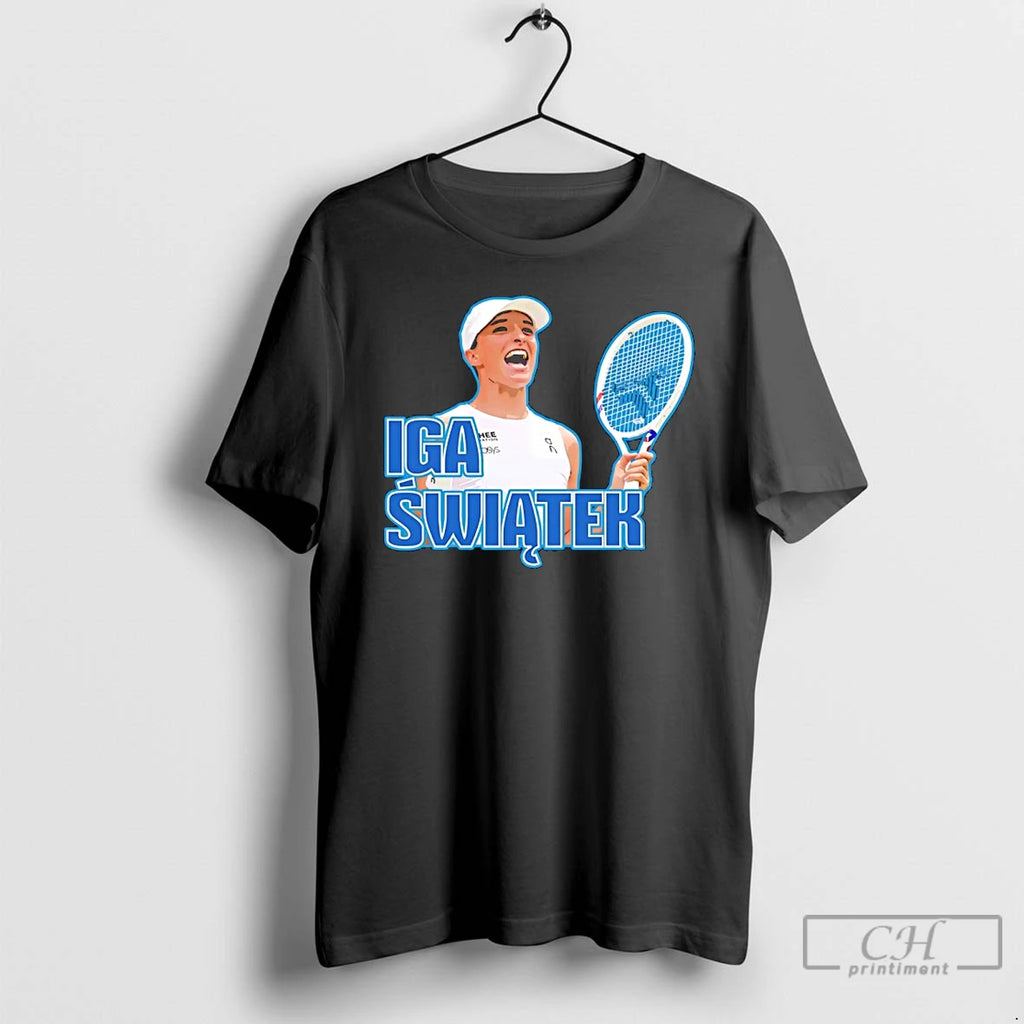 Premium Iga Swiatek Tennis Player Graphic