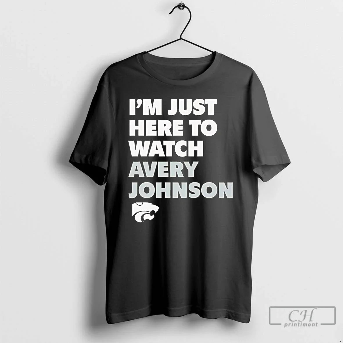 Premium Im Just Here To Watch Avery Johnson Kansas State Wildcats T Shirts Unisex , , , Long Sleeve Tee