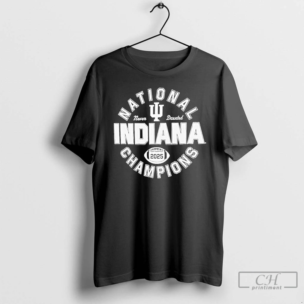 Premium Indiana National Champions 2025 Never Daurted Logo