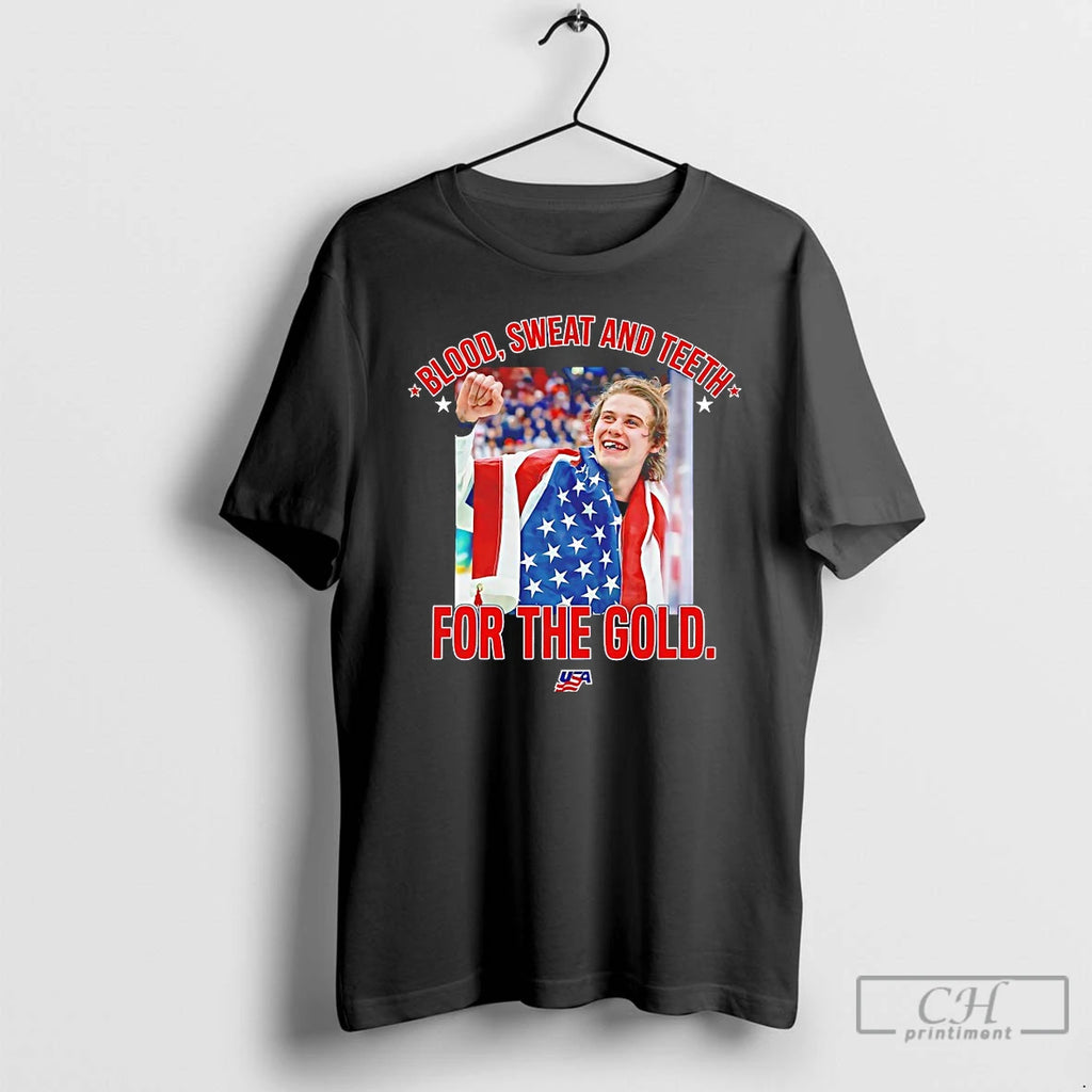 Premium Jack Hughes Bloody Blood Sweat And Teeth For The Gold