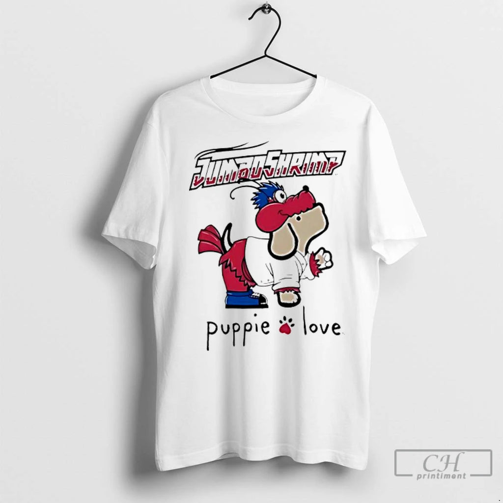 Premium Jacksonville Jumbo Shrimp Puppie Love Sky Mascot