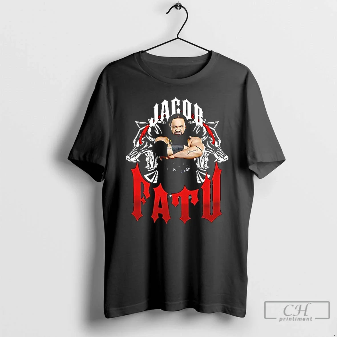 Premium Jacob Fatu Youth Heather Black Werewolf Tribal Ceramic Ceramic And Classic Dad Cap