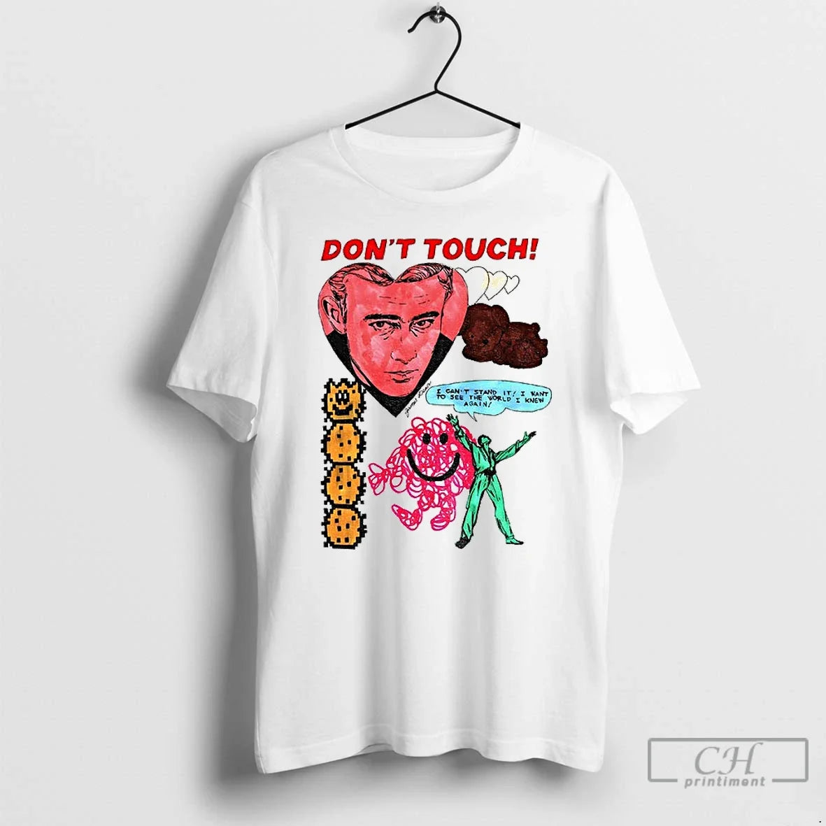 Premium James Dean Dont Touch I Cant Stand It I Want To See The World Unisex , , , Long Sleeve Tee