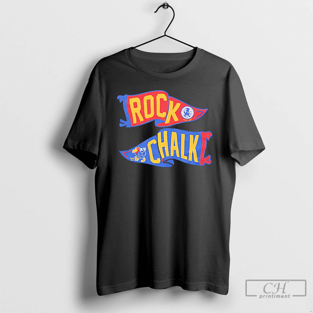 Premium Kansas Jayhawks Rock Chalk Ku Pennant