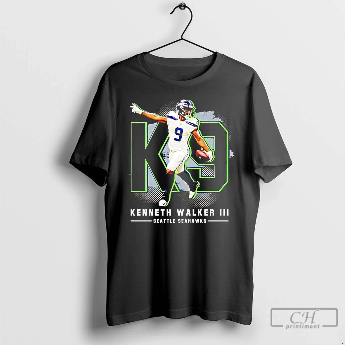 Kenneth Walker Iii Running Celebration Seahawks T-Shirts