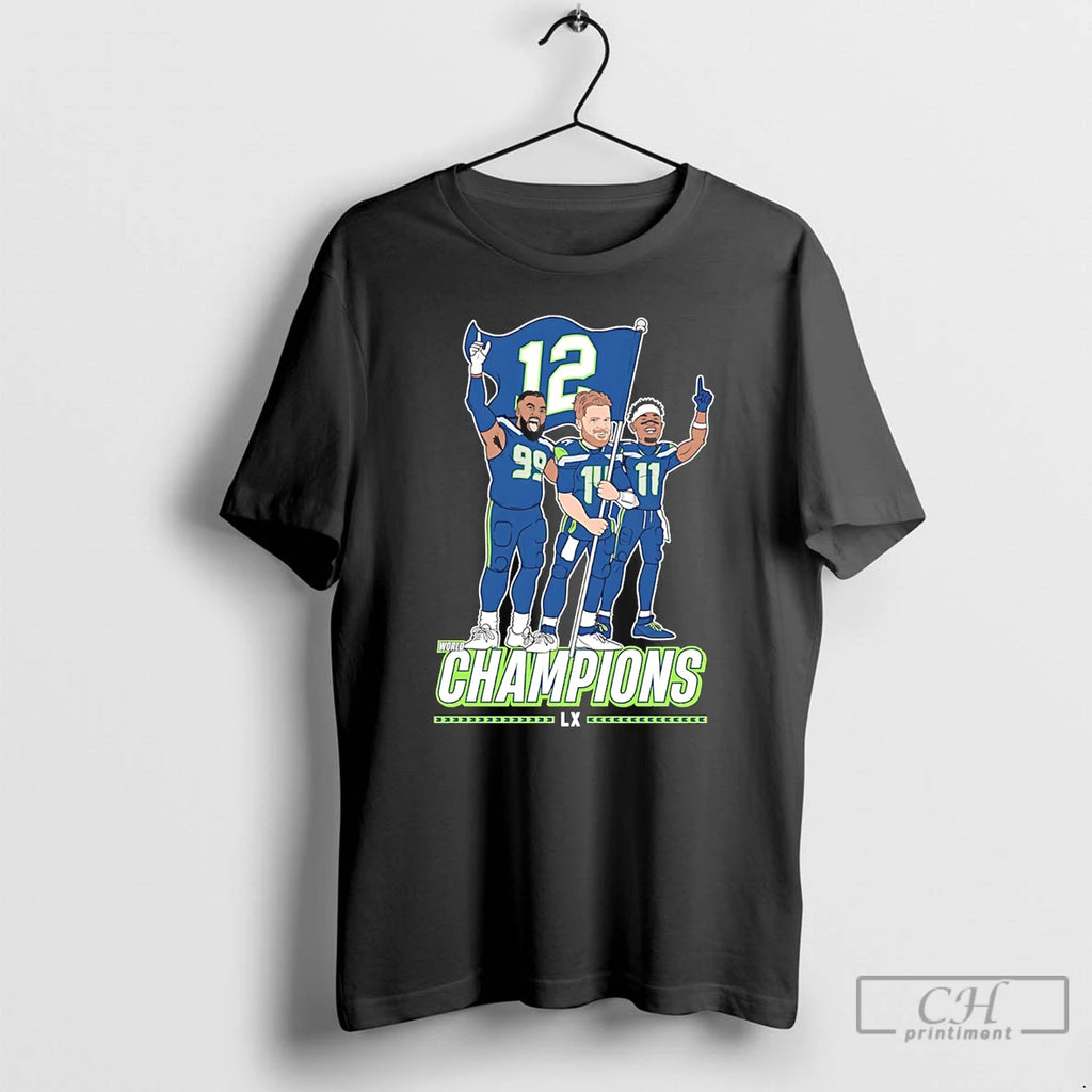 Premium Leonard Williams Sam Darnold Jaxon Smith Njigba Seattle Champions Flag Plant T Shirts Sweater