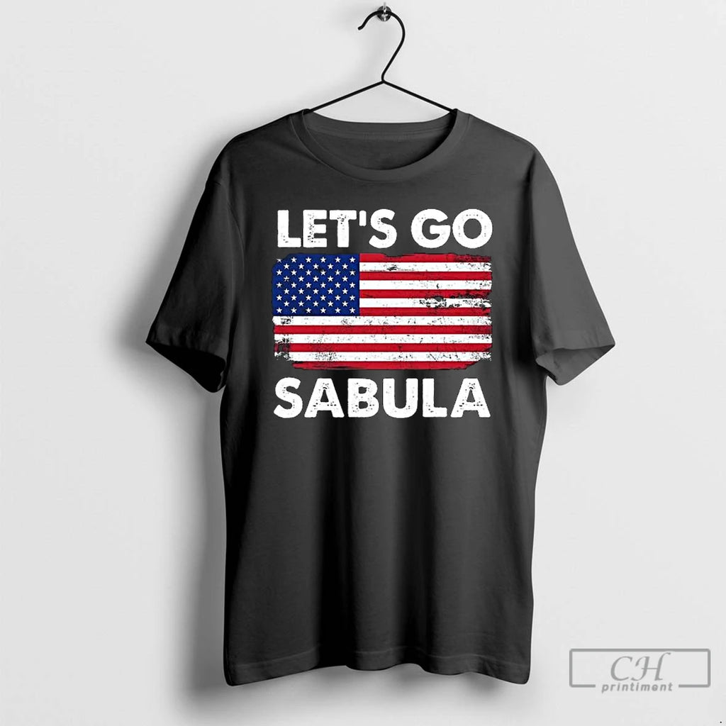 Premium Lets Go Sabula American Flag Retro