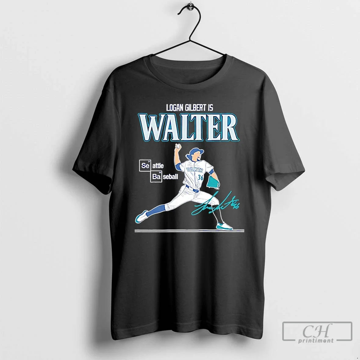Premium Logan Gilbert Is Walter Seattle Mariners Signature T Shirts Unisex , , , Long Sleeve Tee