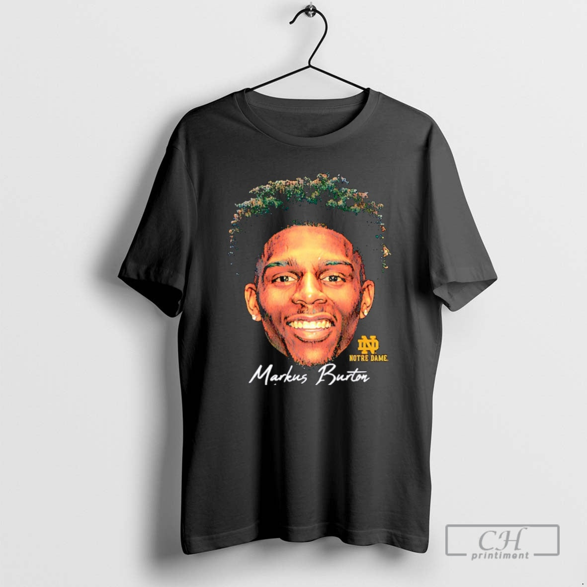Markus Burton Notre Dame Basketball Game Face Shirt T-Shirts