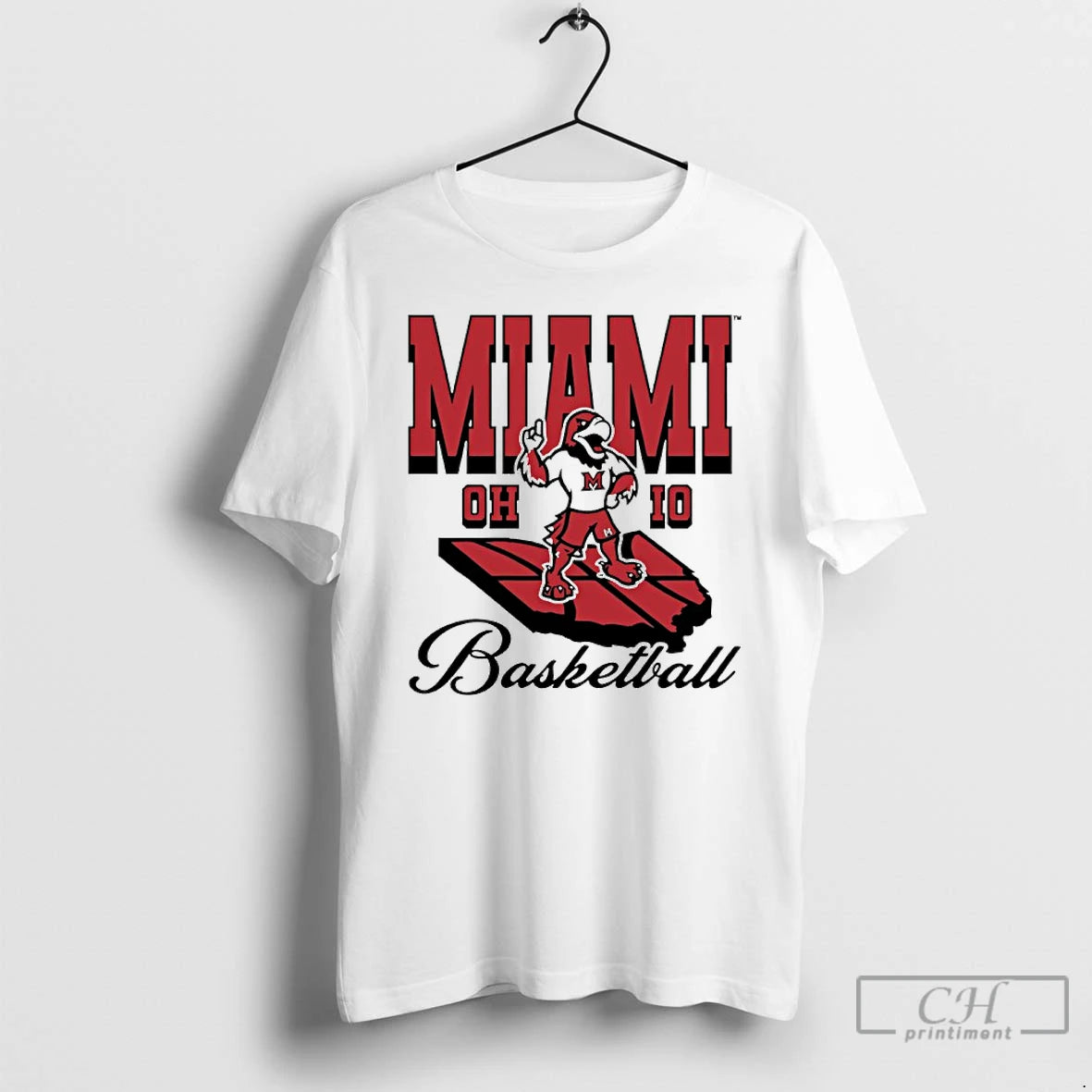 Premium Miami Redhawks Mascot Ohio State Shape Basketball