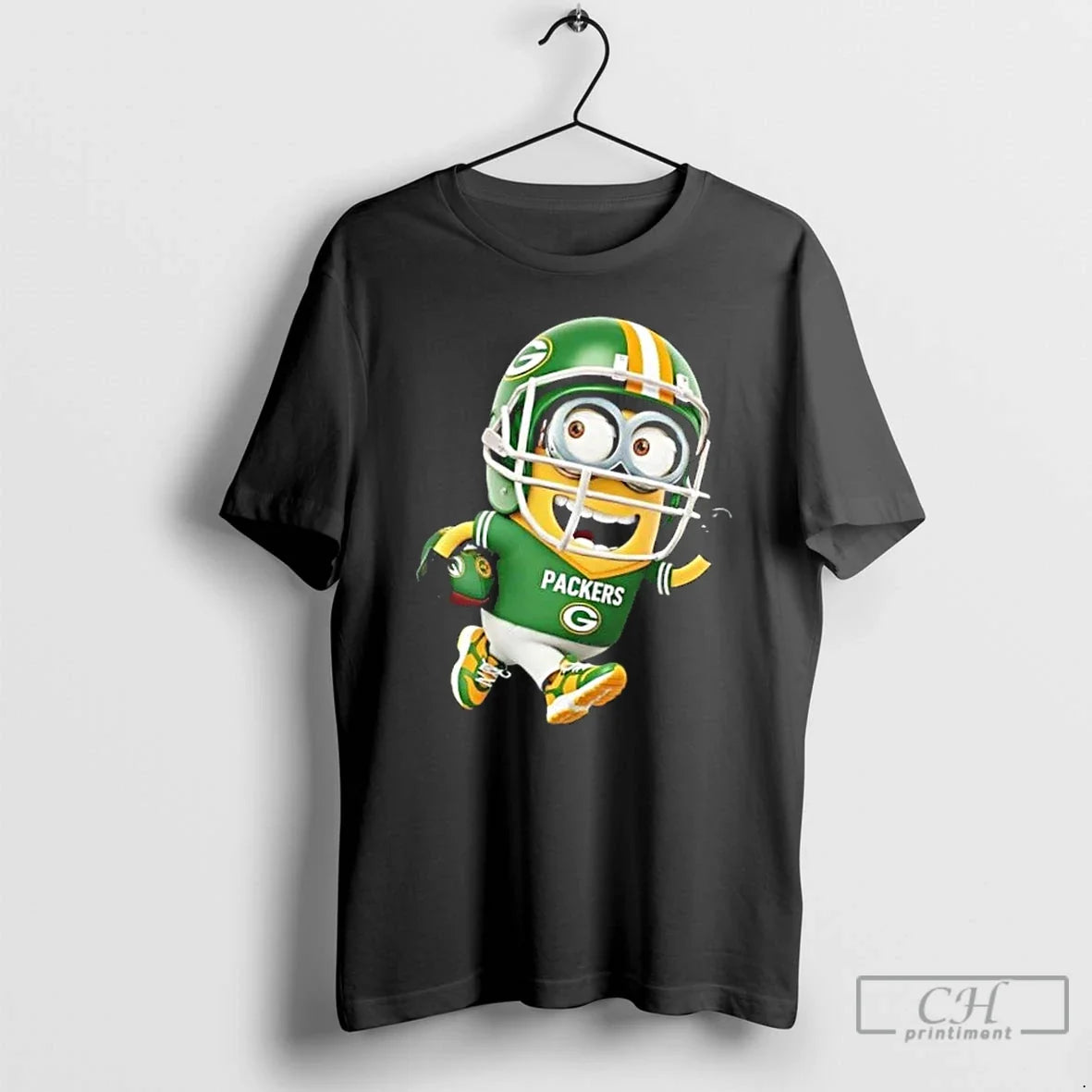 Premium Minions Is Holding A Ball And Smiling At Green Bay Packers Fans T Shirts Unisex , , , Long Sleeve Tee