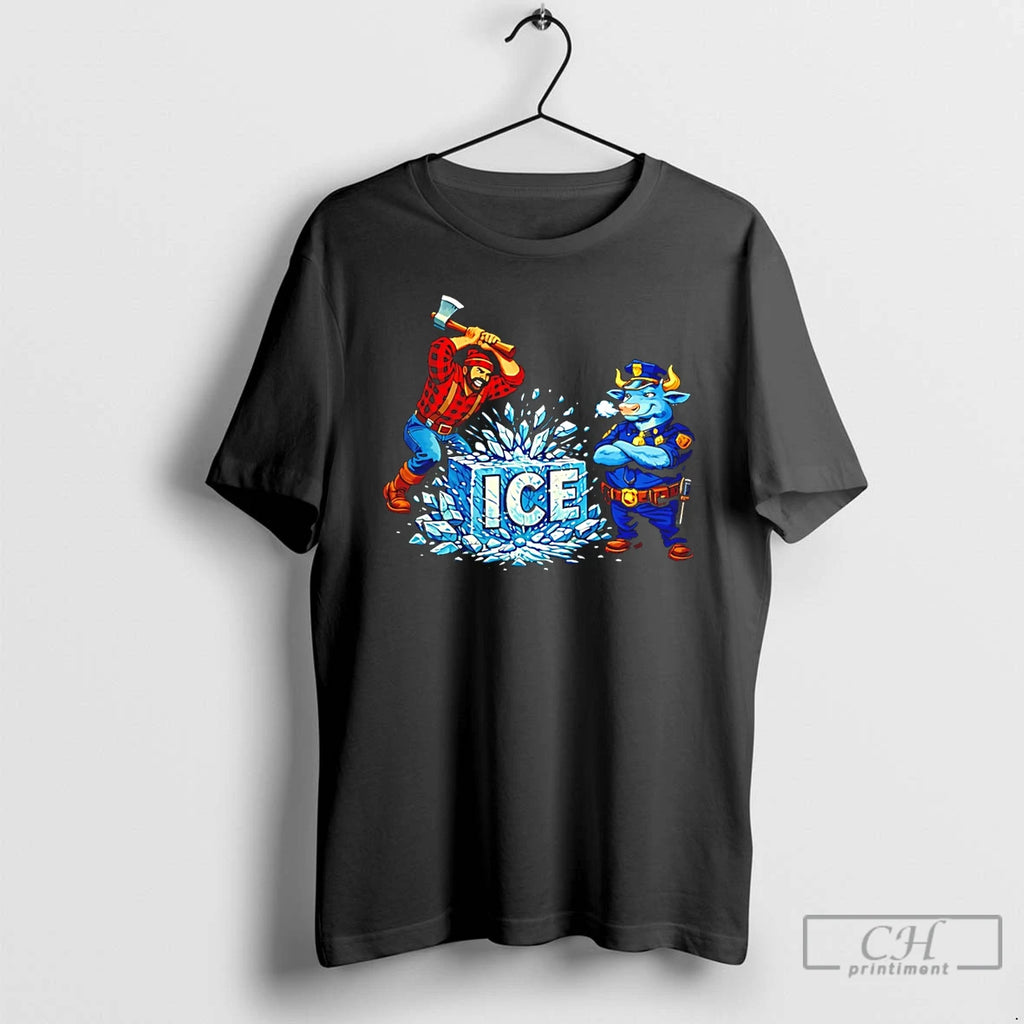 Premium Minnesota Resistance Paul And Blue Ox Anti Ice Cartoon