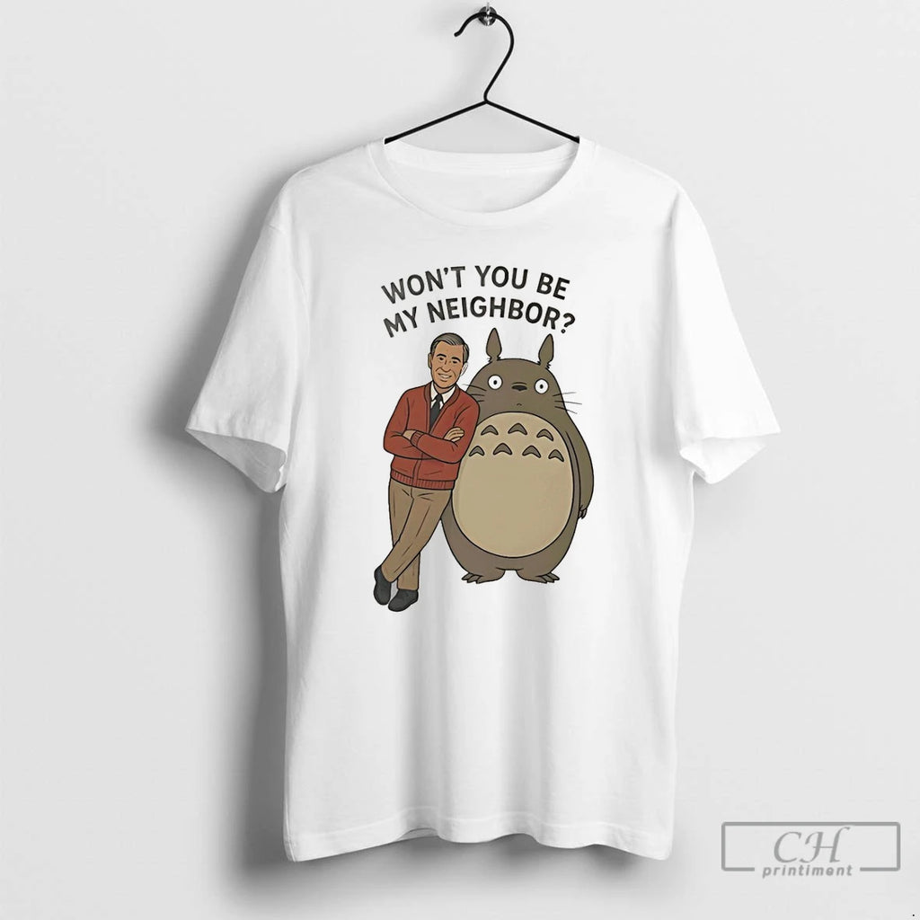 Premium Mr Rogers Vs Totoro Wont You Be My Neighbor Vintage