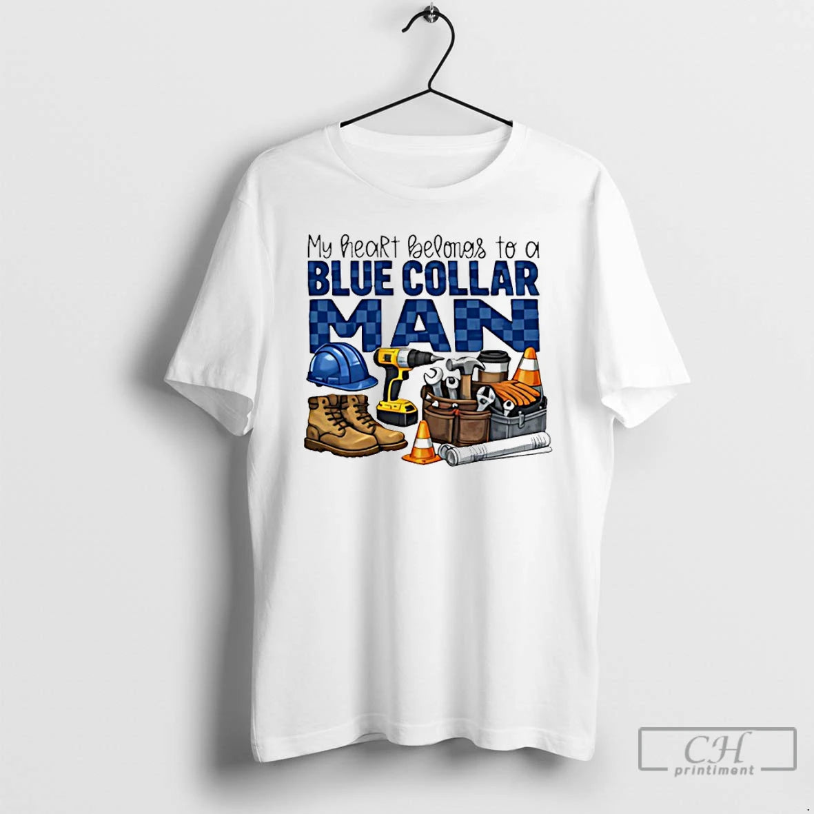 Premium My Heart Belongs To A Blue Collar Man