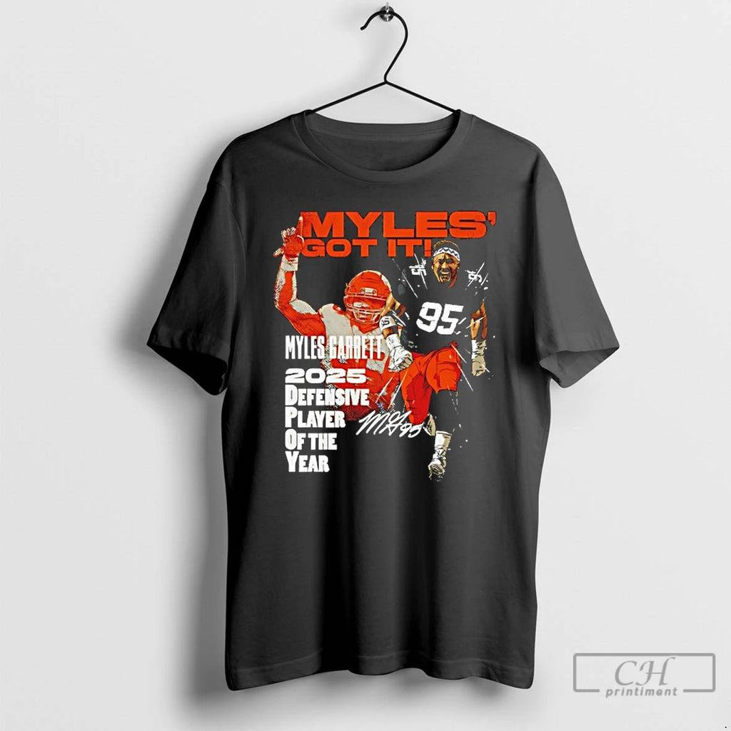 Premium Myles Garrett Cleveland Defensive Player Of The Year 2025 Dpoy Signature T Shirts Sweater
