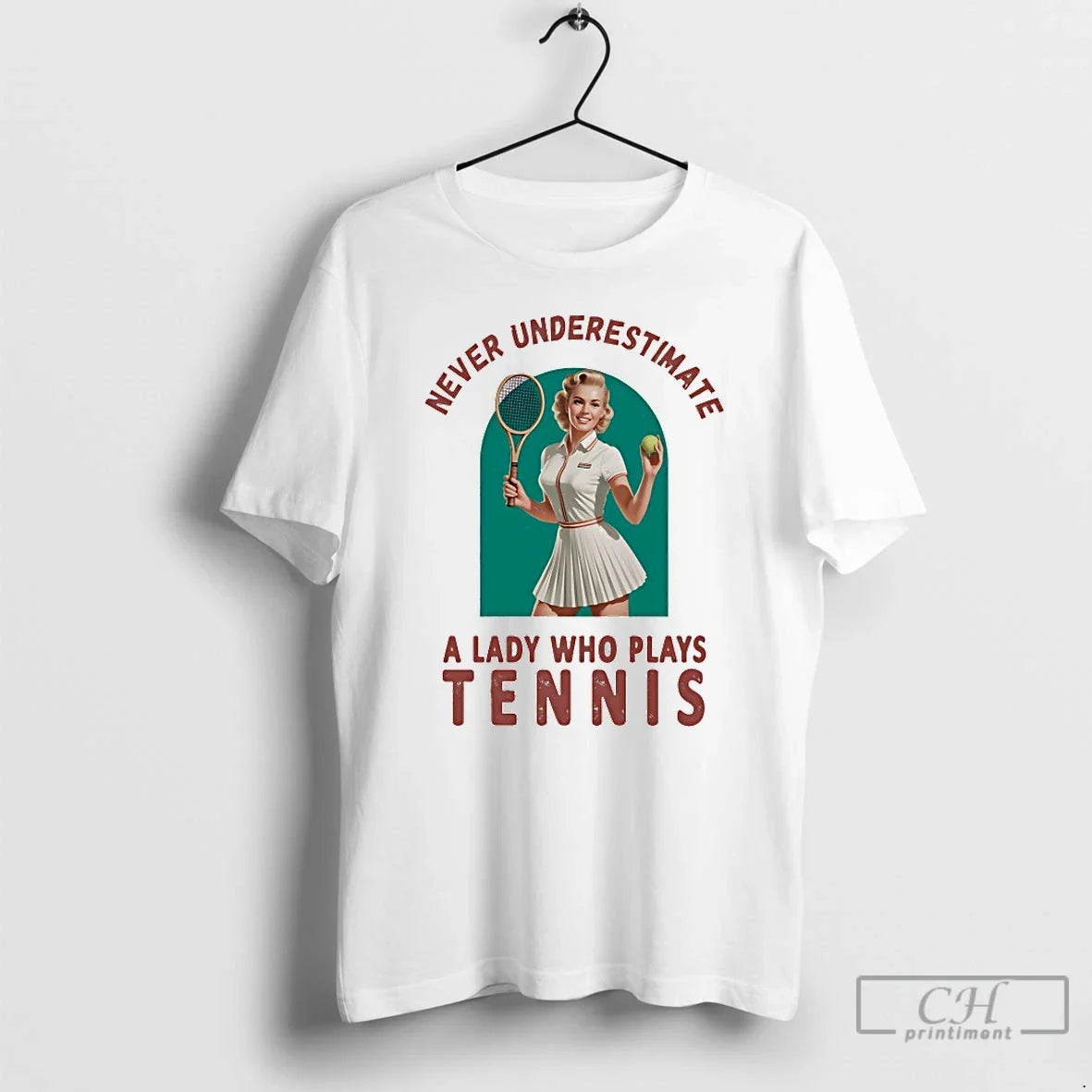 Premium Never Underestimate A Lady Who Plays Tennis T Shirts Unisex , , , Long Sleeve Tee