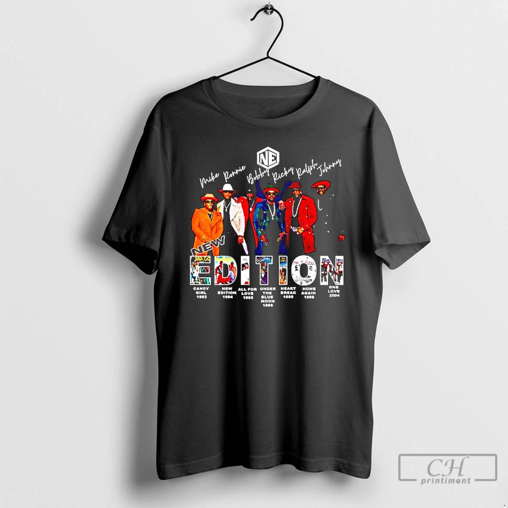 Premium New Edition Rb Group List Members And Album Covers Graphic