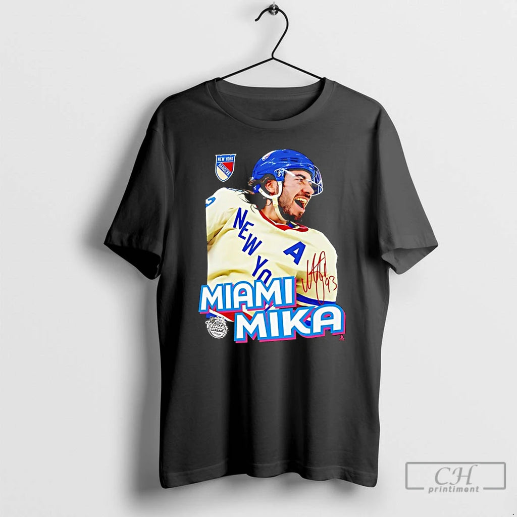 Premium New York Rangers Mika Zibanejad Miami Mika Signature