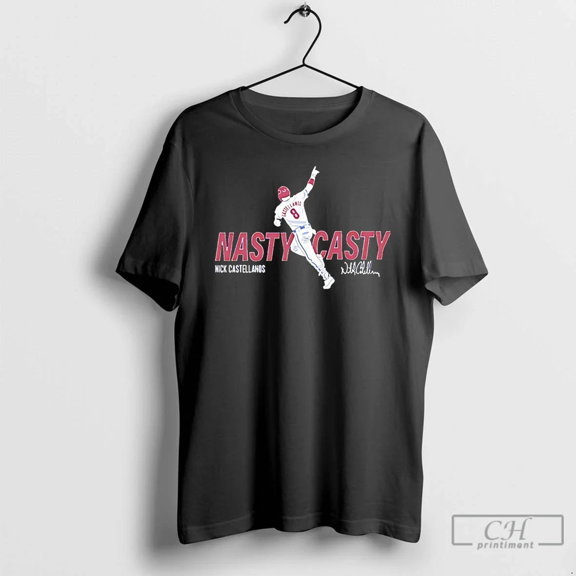 Premium Nick Castellanos Philadelphia Phillies Nasty Casty Art T Shirts Unisex , , , Long Sleeve Tee