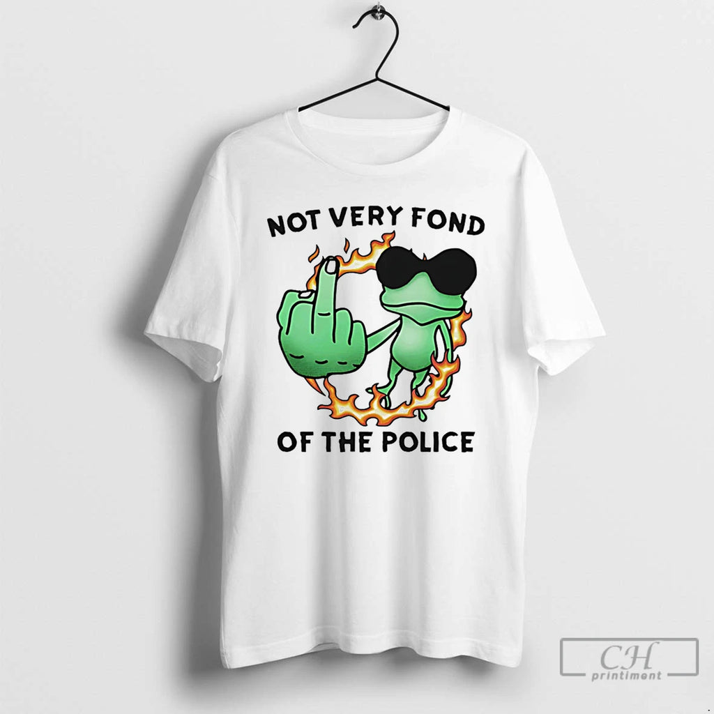 Premium Not Very Fond Of The Police Frog Middle Finger