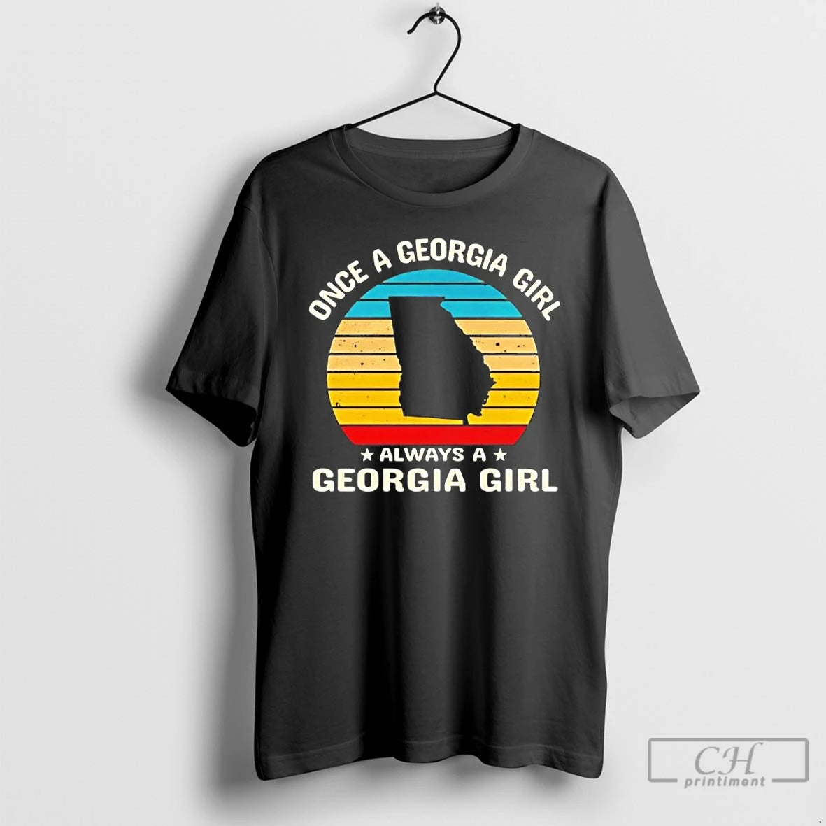 Premium Once A Georgia Girl Always A Georgia Girl Vintage