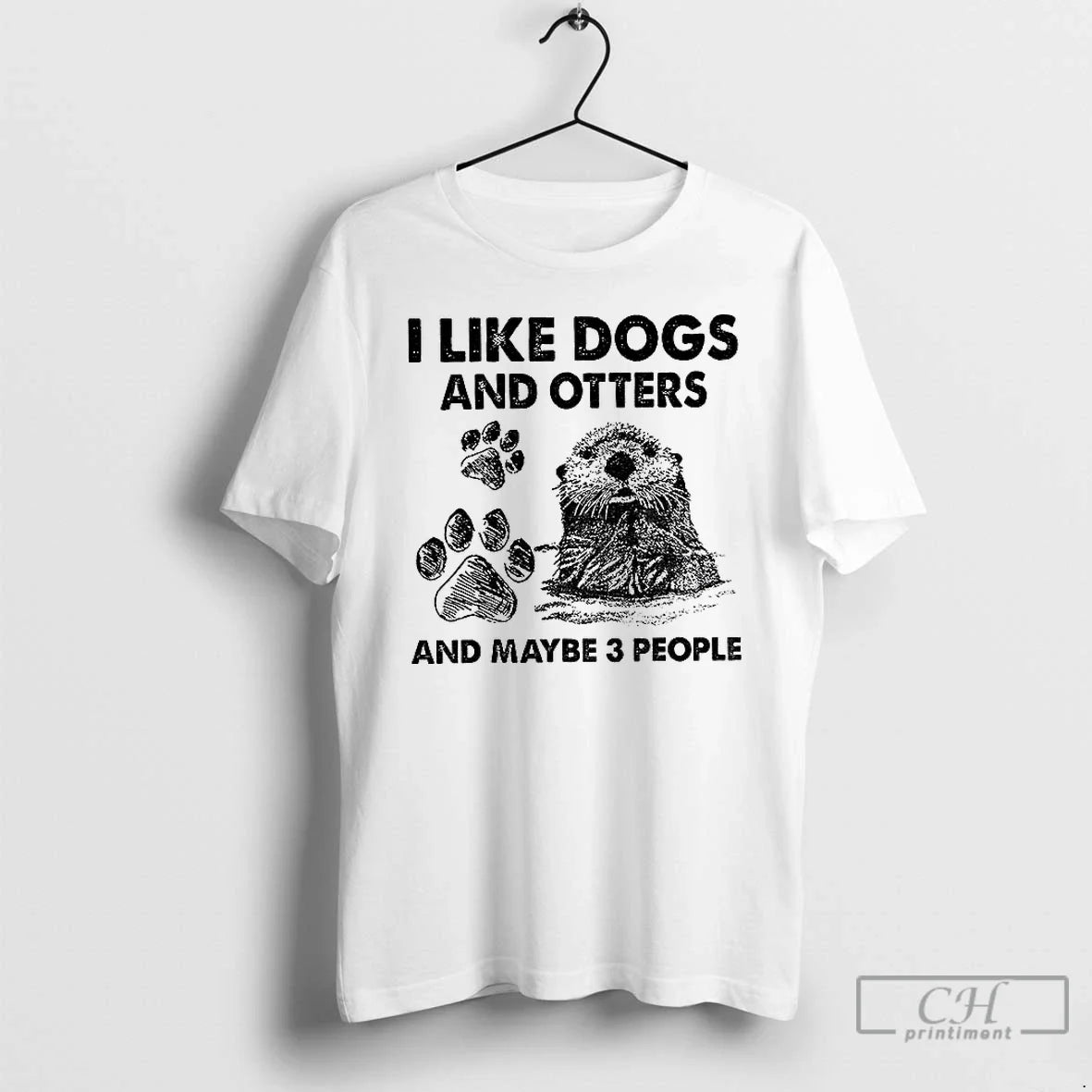Premium Otter I Like Dogs And Otters And Maybe 3 People T Shirts Unisex , , , Long Sleeve Tee