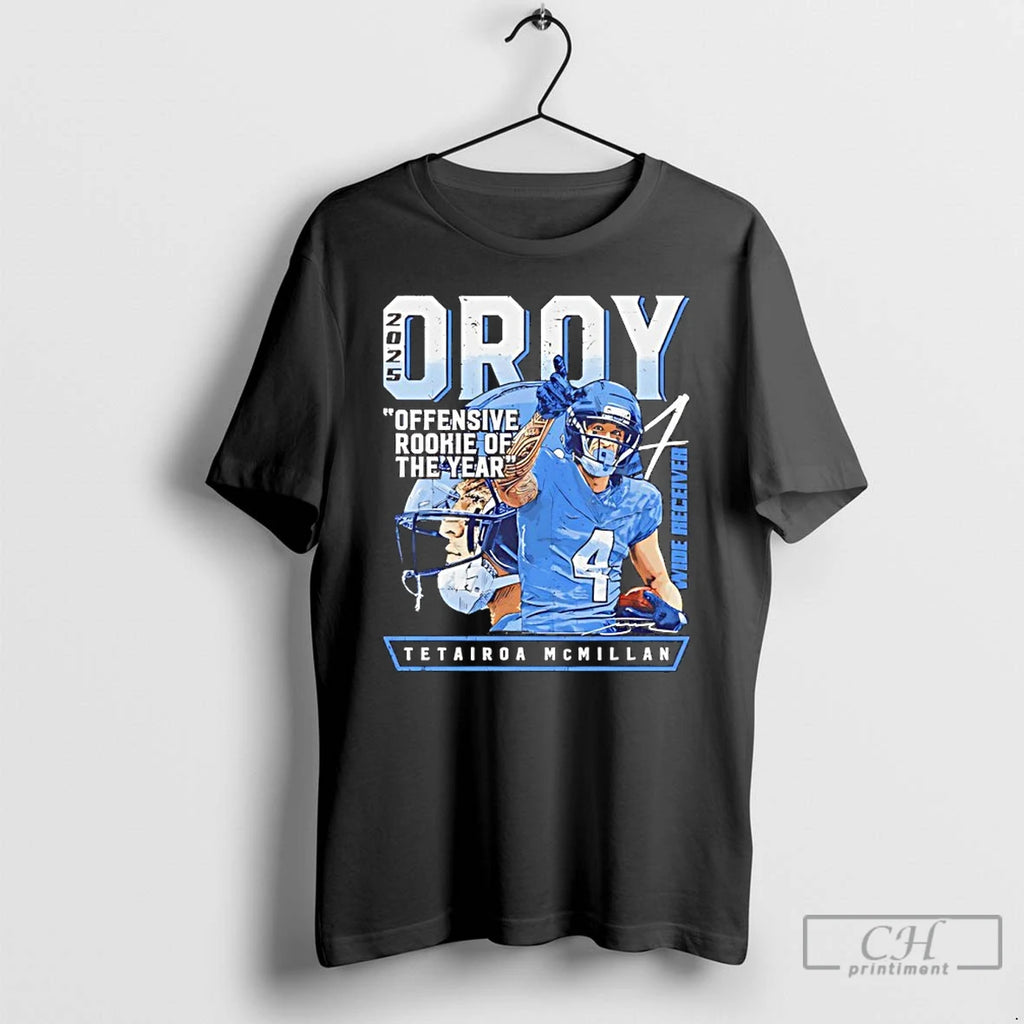 Premium Panthers Tetairoa Mcmillan Offensive Rookie Of The Years 2025 Oroy