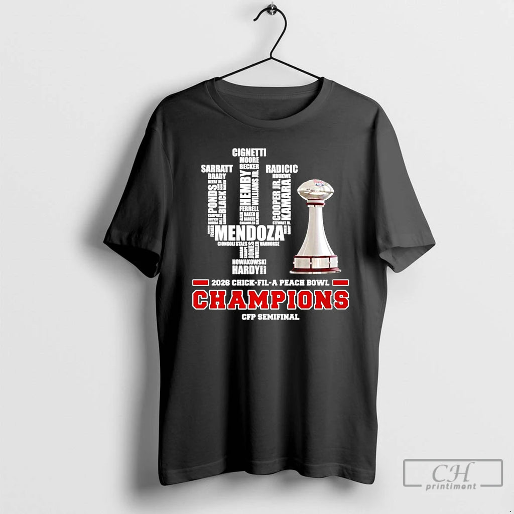 Premium Peach Bowl Champions 2026 Indiana Football Trophy