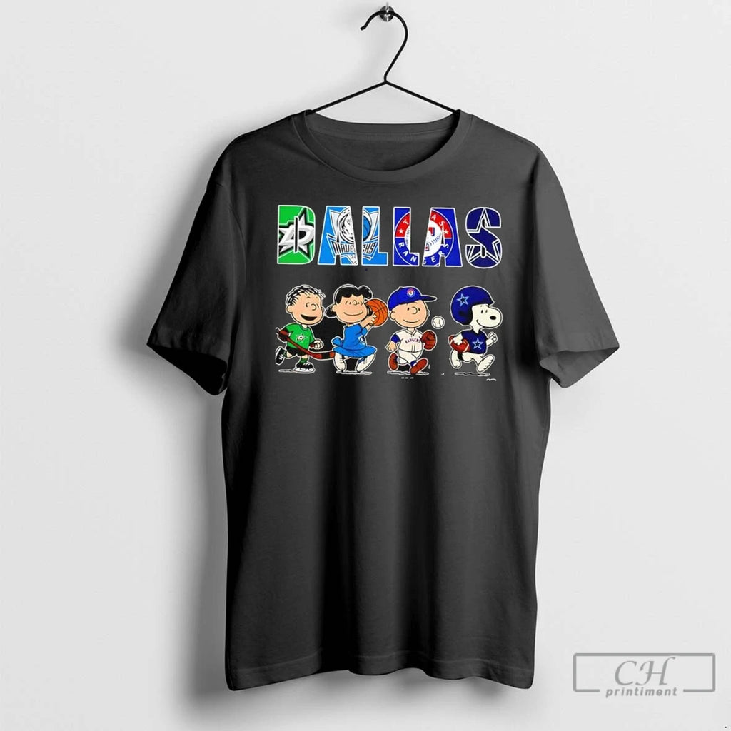 Premium Peanuts Characters X Dallas Stars Dallas Mavericks Texas Rangers Dallas Cowboys Sports Teams