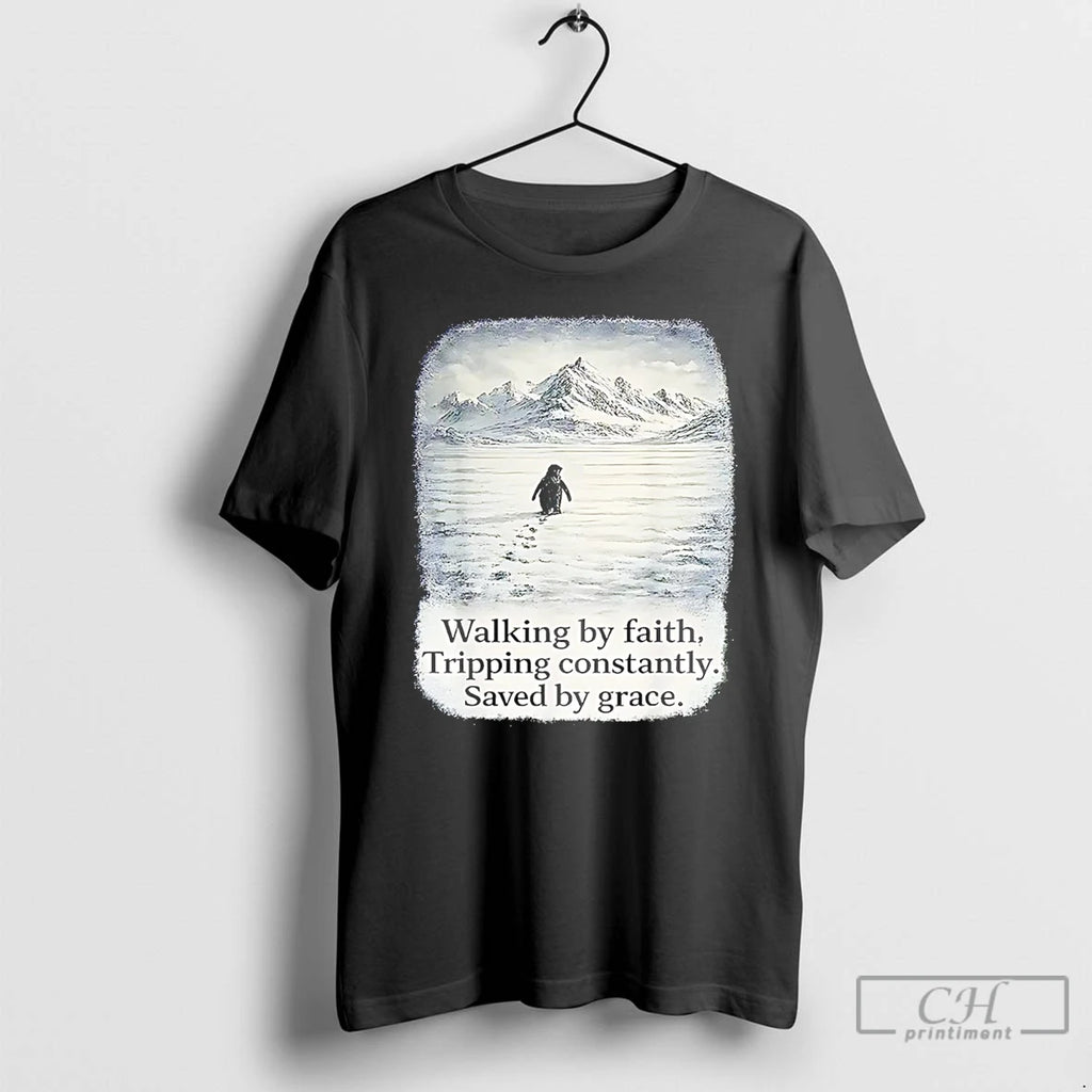 Premium Penguin Walking By Faith Tripping Constantly