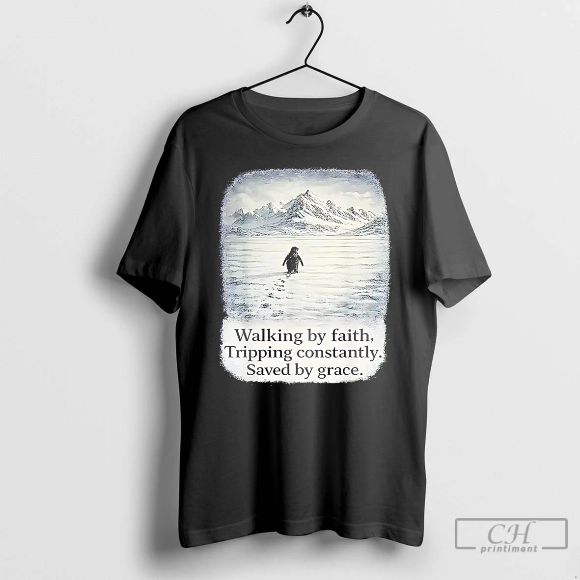 Premium Penguin Walking By Faith Tripping Constantly