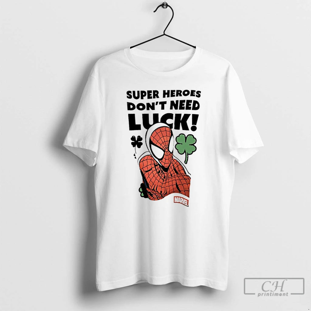 Premium Peter Parker Super Man Super Heroes Dont Need Luck Funny