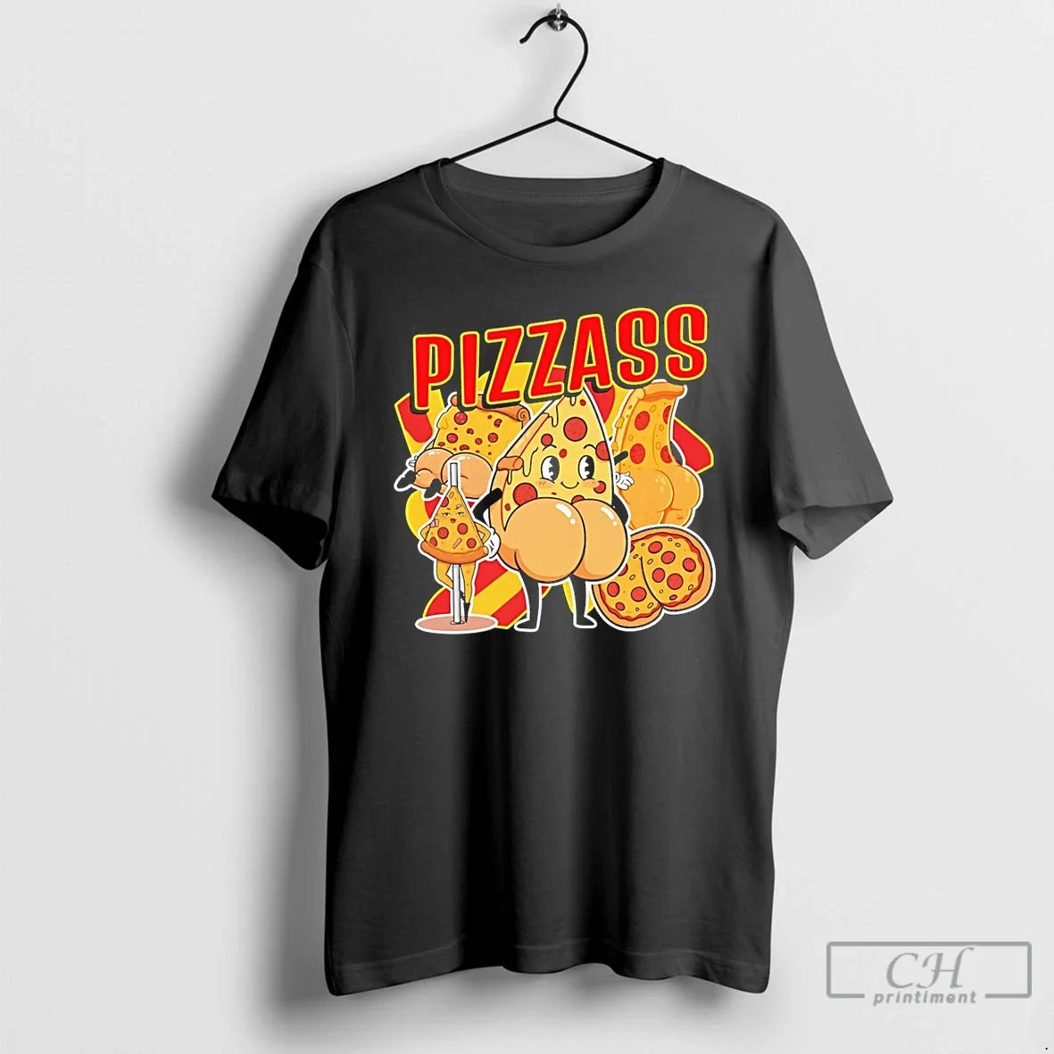 Premium Pizza Ass Pizzass Graphic T Shirts Unisex , , , Long Sleeve Tee