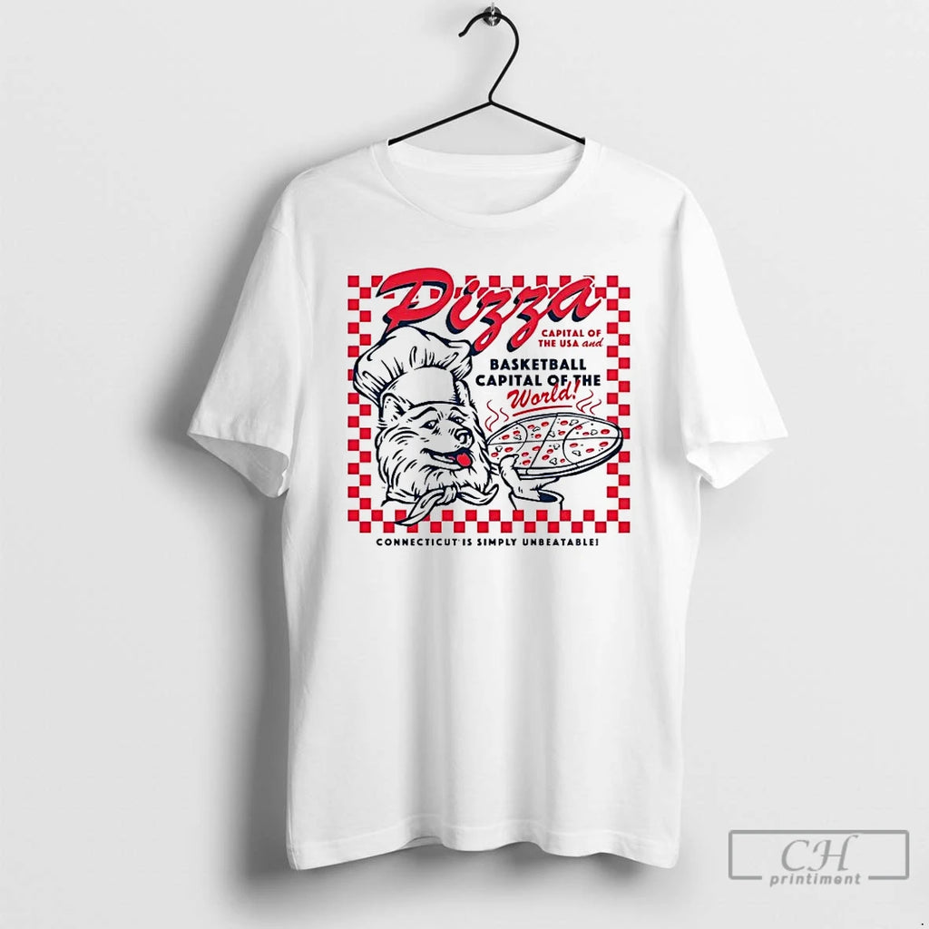 Premium Pizza Capital Of The Usa And Basketball Capital Of The World Tee T Shirts