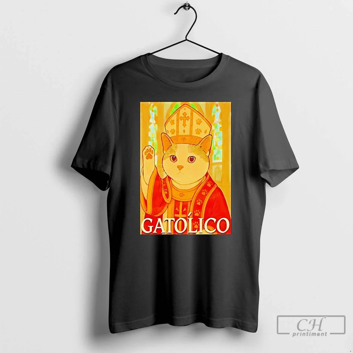Pope Cat Gatolico T-Shirts