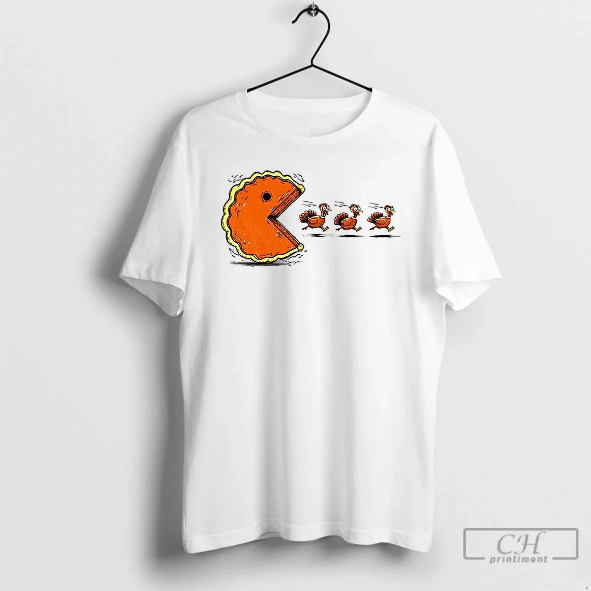 Premium Pumpkin Pie Chasing Thanksgiving Turkey Pumpkin Season Halloween T Shirts Unisex , , , Long Sleeve Tee