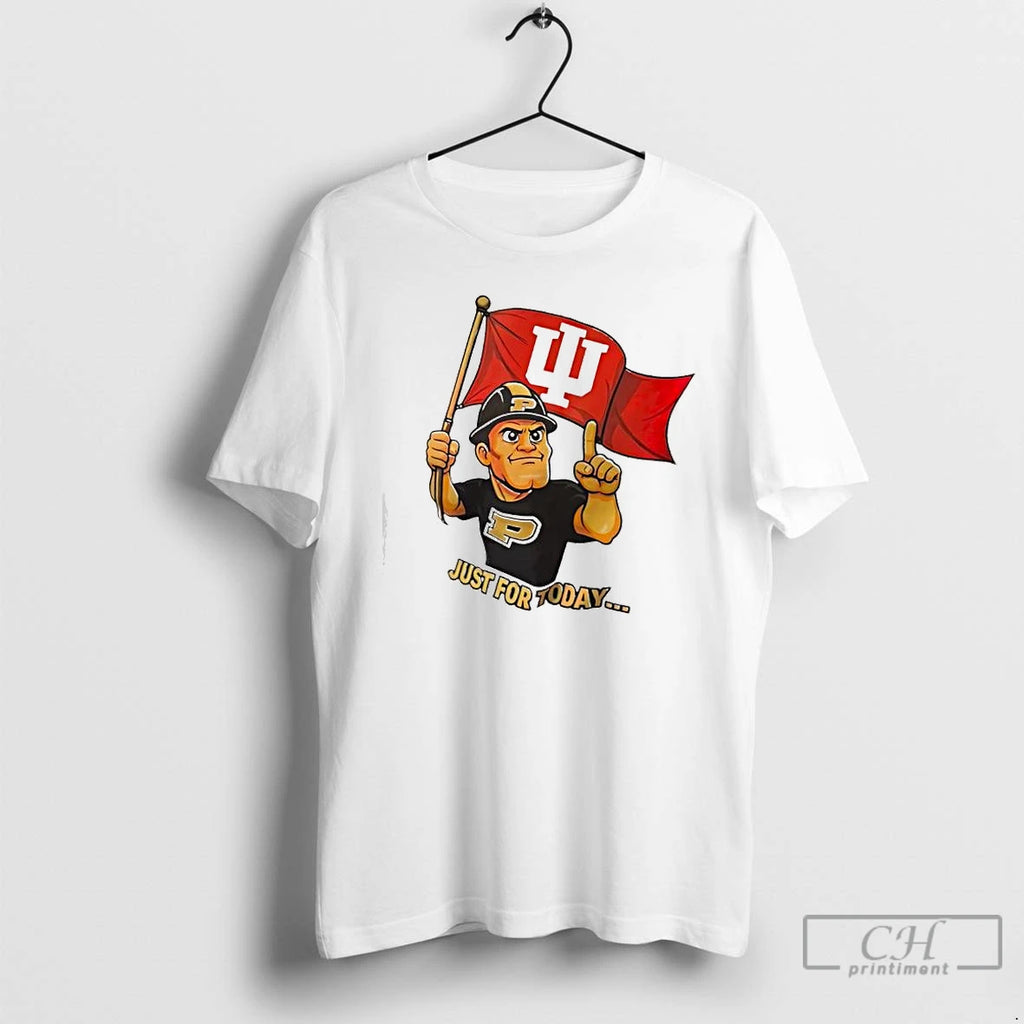 Premium Purdue Boilermakers Holding Iu Flag Just For Taday