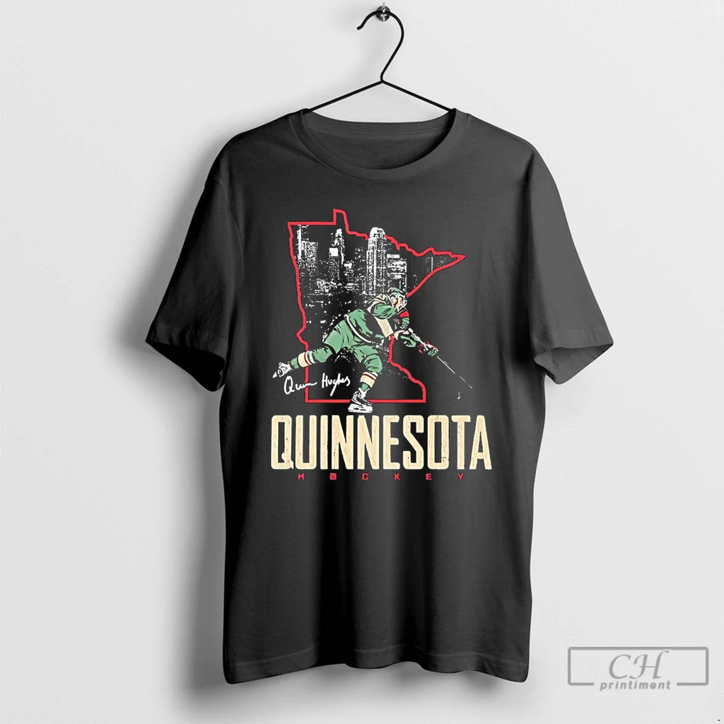 Premium Quinn Hughes Minnesota Wild Hockey Quinnesota Signature