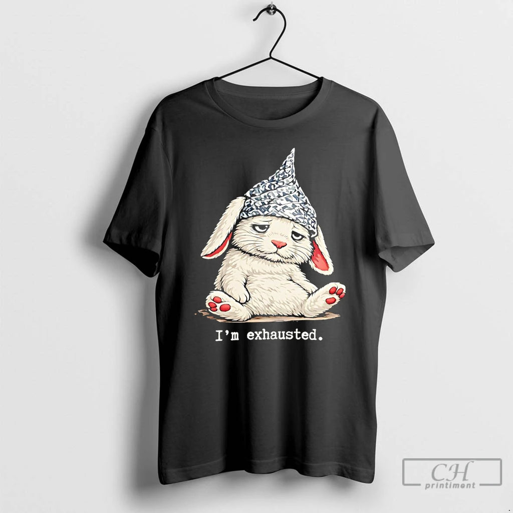 Premium Rabbit With Tin Foil Hat Im Exhausted