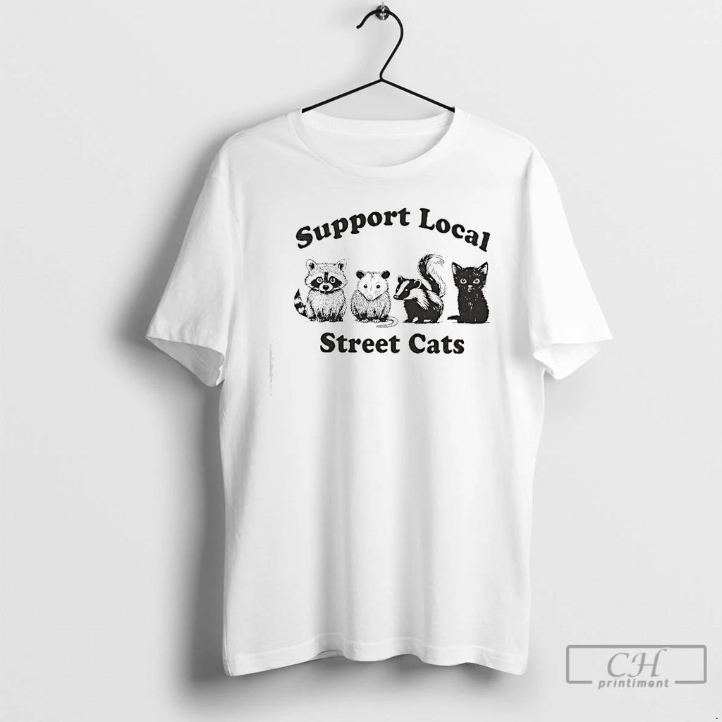 Premium Raccoon Opossum Skunk Black Cat Support Local Street Cats