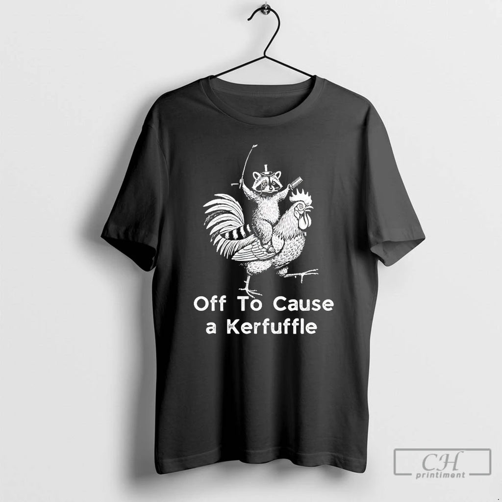 Premium Raccoon Riding Chicken Off To Cause A Kerfuffle