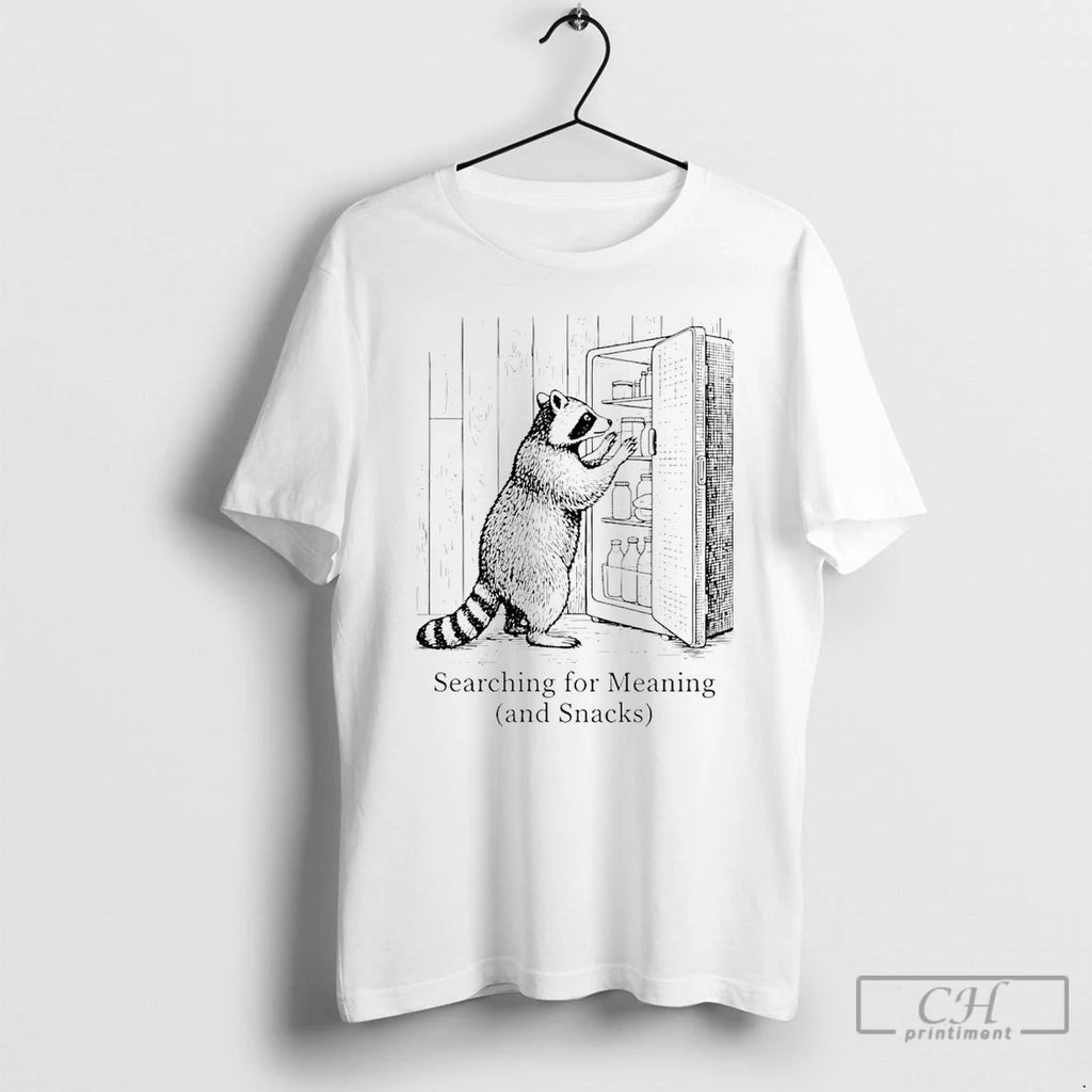 Premium Raccoon Searching For Meaning And Snacks